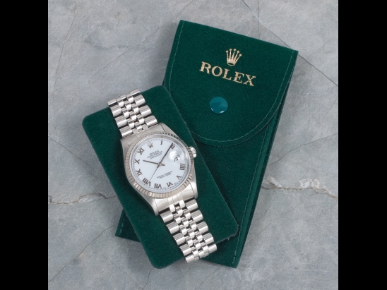 Rolex Datejust 36 Bianco Jubilee White Milk Roman   Watch  16234